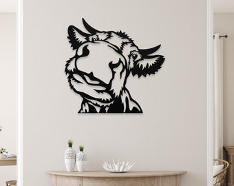 Cow Metal Wall Art, Farmhouse Decor, Cattle Sign