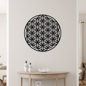 Flower Of Life Metal Wall Art, Sacred Geometry Wall Art Metal, Sacred Geometry Art, Flower Of Life Metal Art, Zen Circle Metal Wall Art