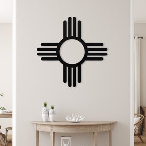 Zia Sun Metal Wall Art, Zia Sun Metal Sign, Zia Cross Wall Decor, Zia Pueblo New Mexico Wall Art, Zia Symbol Wall Hanging, Southwestern Art