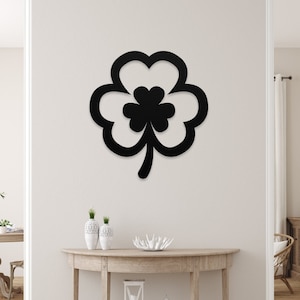 Shamrock Metal Sign, Metal Shamrock, Metal Clover, Irish Wall Hanging, Clover Sign, Shamrock Sign, Shamrock Decor, Irish Gift, Irish Decor
