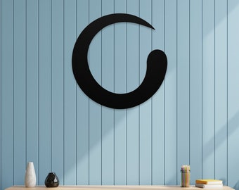 Zen Circle Metal Wall Art, Minimalist Zen Decor