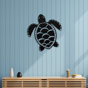 Sea Turtle Metal Wall Art, Metal Sea Turtle Wall Decor, Sea Turtle Metal Sign, Turtle Lover Gift, Marine Life Wall Art, Ocean Coastal Decor