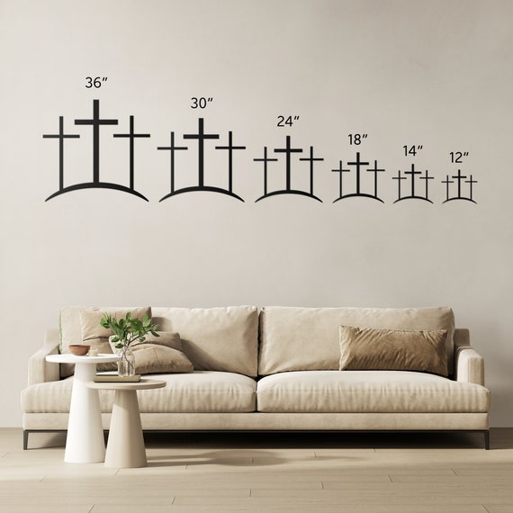 Three Crosses Metal Wall Art, Christian Home Decor - Etsy
