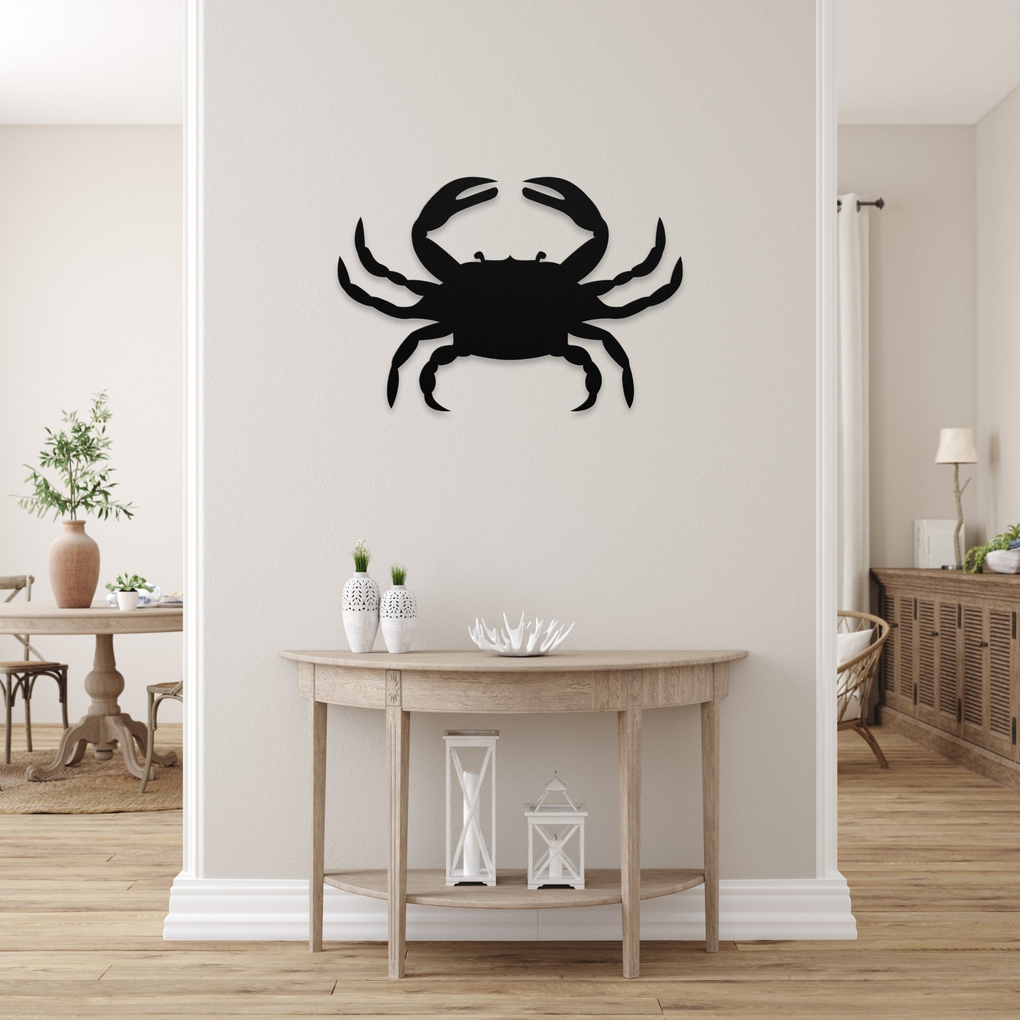 Metal Blue Crab Wall Art, Crab Metal Wall Art, Metal Crab Sign, Metal