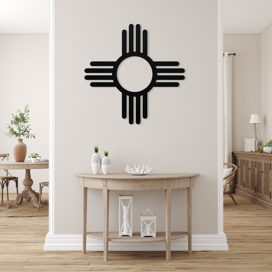 Zia Sun Metal Wall Art, Zia Sun Metal Sign, Zia Cross Wall Decor, Zia