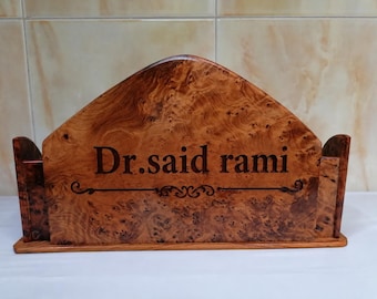 Handmade Wooden Desk Organizer | Mail Sorter | Office File Holder | Wooden Letter Organizer | Rustic Office Decor | Handmade Gift