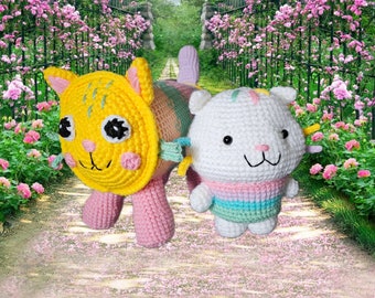 Crochet Bundle Kitty cupcake and Pillow Kitty Pattern
