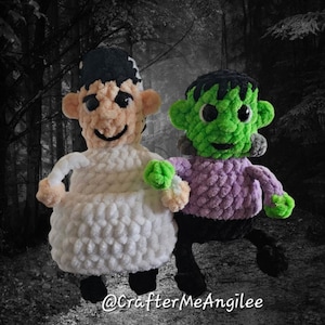 Leggy Frankenstein and Bride Crochet Pattern
