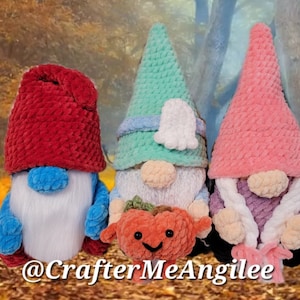 Crochet Gnome with pop-up hat pattern (Papa Smurf pattern is included)
