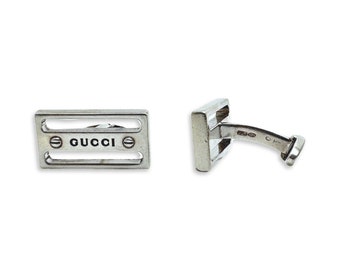 Vintage 925 Gucci Silver  Cufflinks