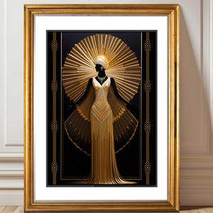 Art Deco Wand Kunst Druck, Luxus Art Deco Drucke, Gold Art Deco Poster, Vintage Art Deco Wandkunst, Housewarming Geschenk Erstes Haus, Art Deco Liebhaber