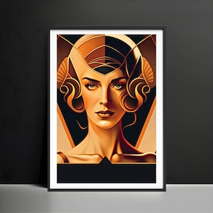 Art Deco Prints,Wall Decor,Vintage Art print,Art Deco Poster,Art Deco Wall Art,Fashion Woman Portrait art deco posters,HousewarmingArt Gift