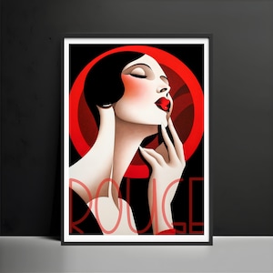 Art Deco Wall Art Prints poster Jazz age 1920s Wall Decor Fashion Magazine Woman Portrait Poster The best Gift For Art Lover