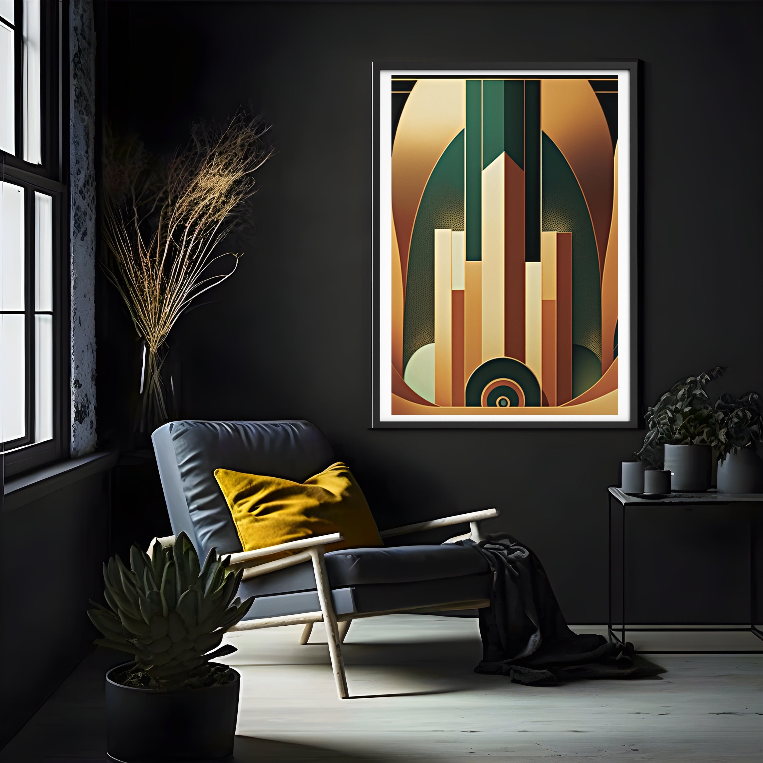 Art Deco Prints, Wall Decor, Vintage Art Print, Art Deco Poster, Art