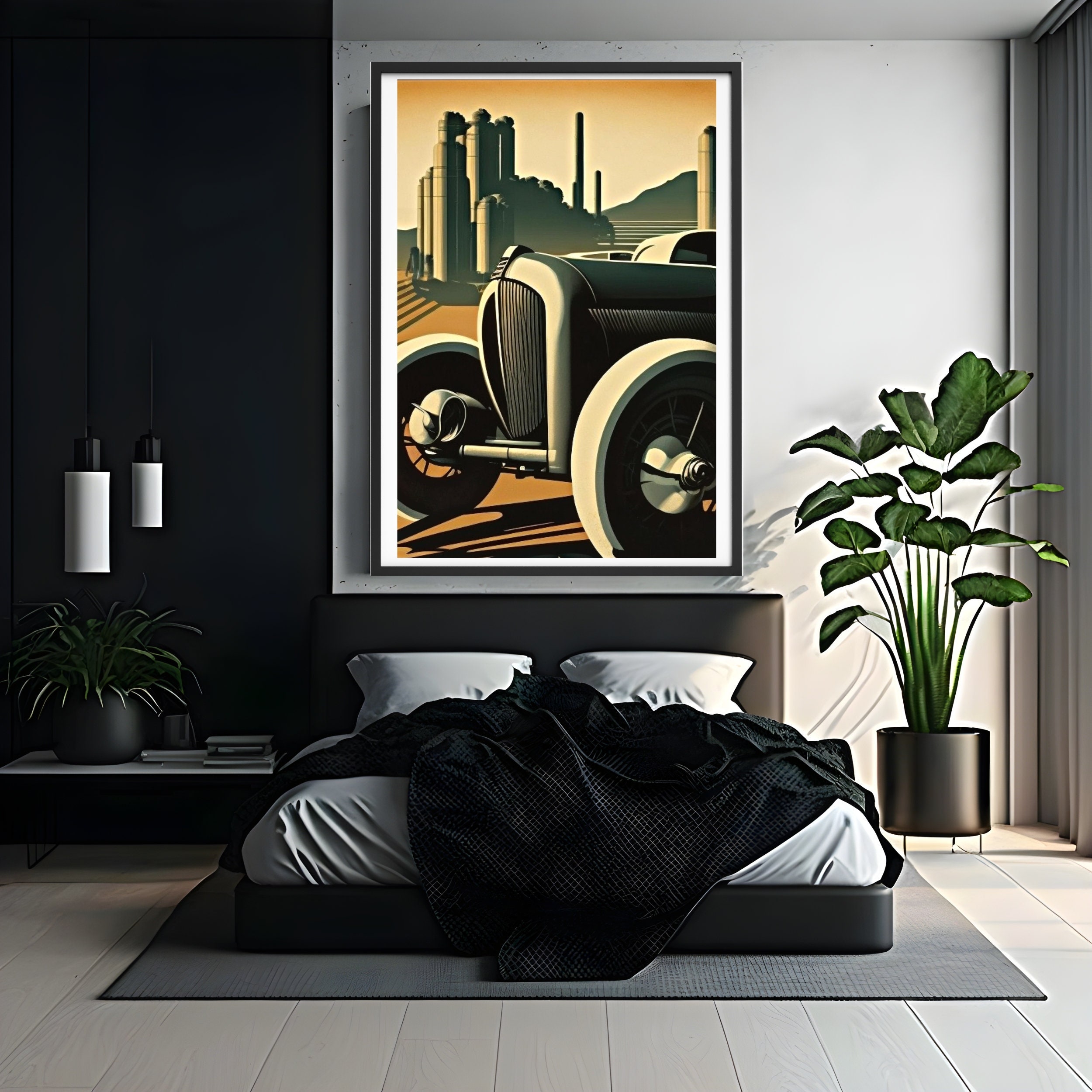 Vintage Car Art Deco Poster, 1920s Style Print - Etsy