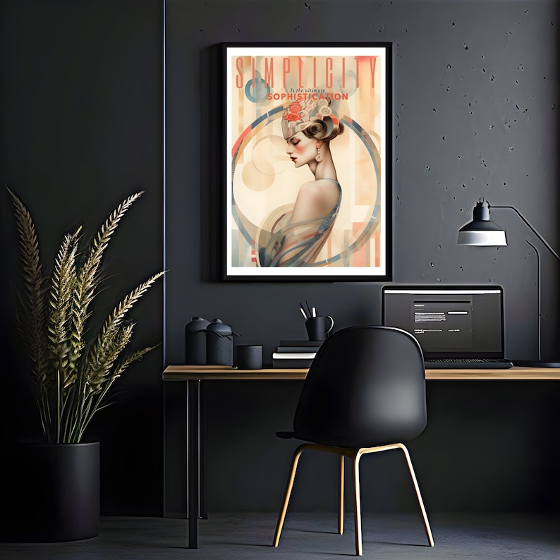 Art Deco Woman Portrait Print, 1920s Fashion Poster - Etsy
