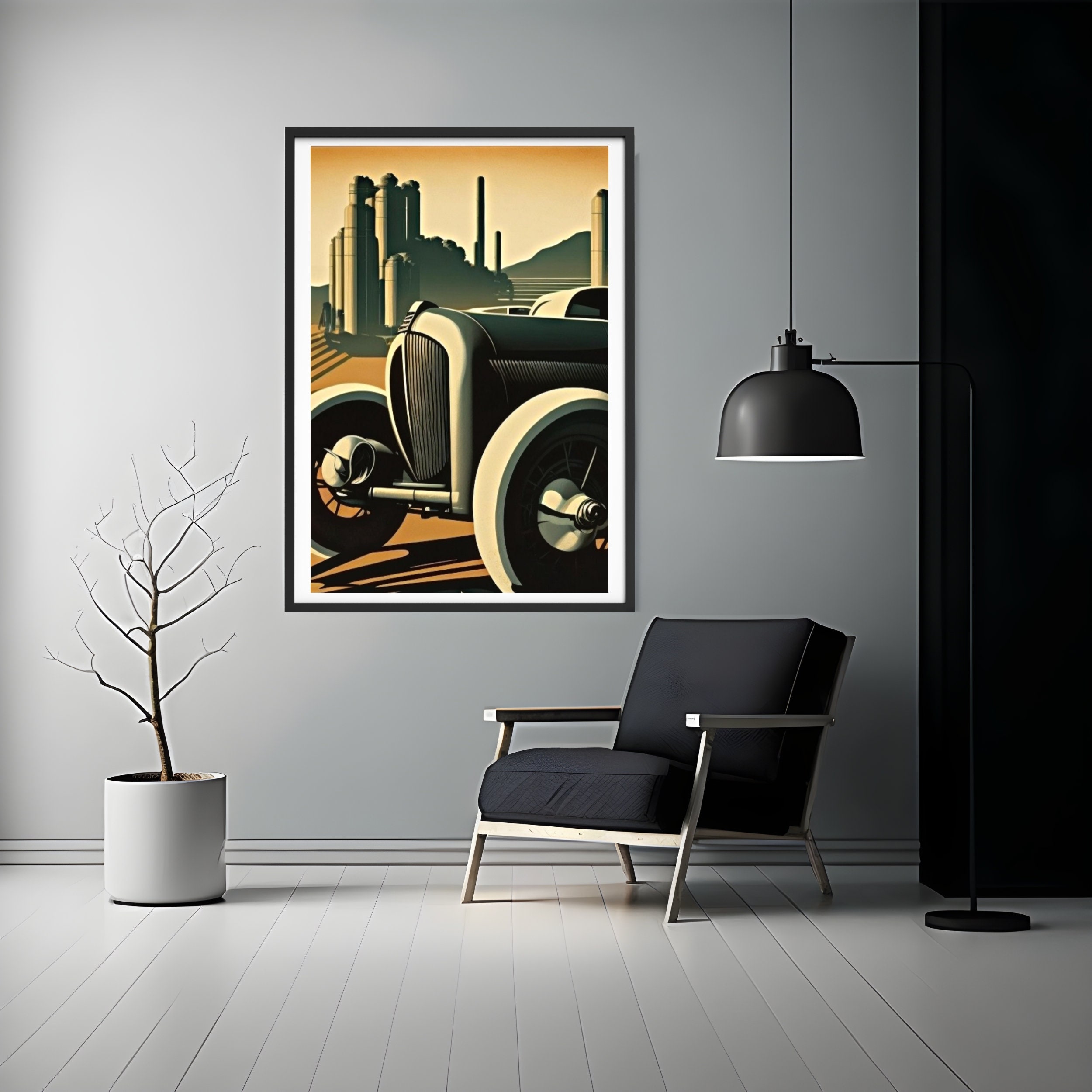 Vintage Car Art Deco Poster, 1920s Style Print - Etsy