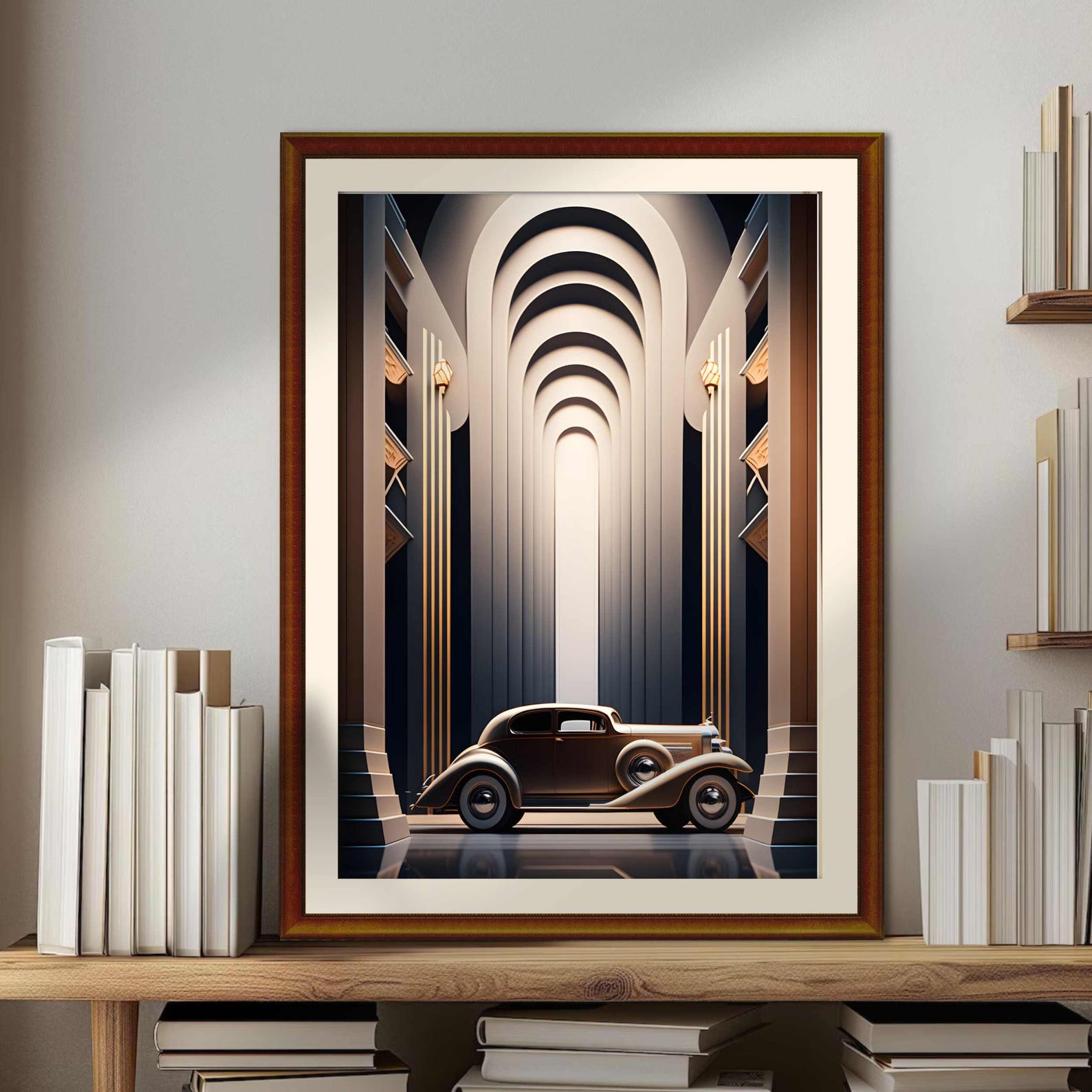 Art Deco Car Poster – Retro Automotive Print, Vintage Style - Etsy