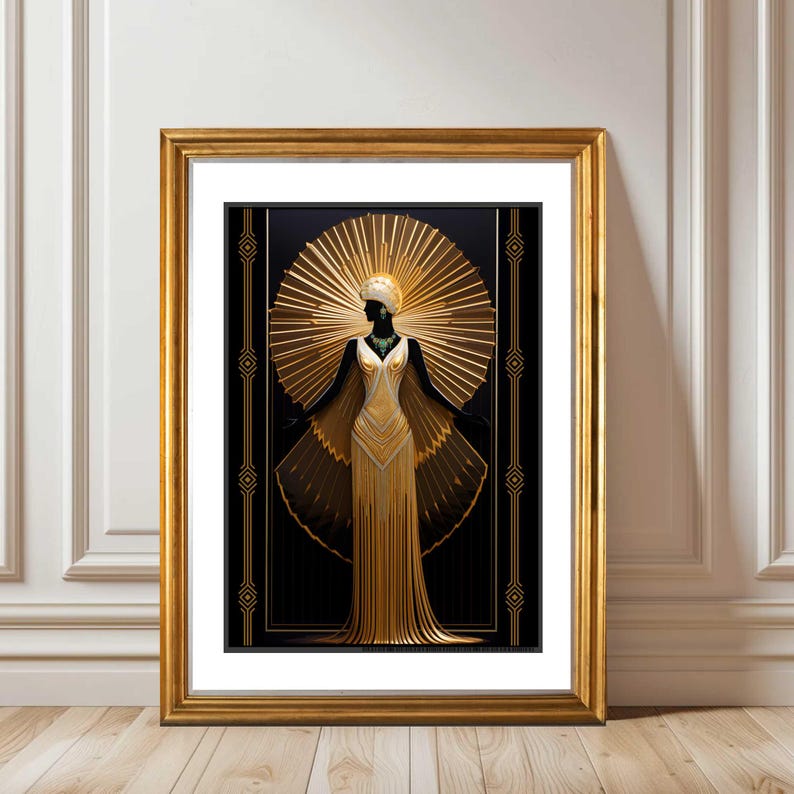 Art Deco Wall Art Print, Luxury Art Deco Prints, Gold Art Deco Poster,Vintage Art deco Wall Art,Housewarming Gift first home,Art Deco Lover