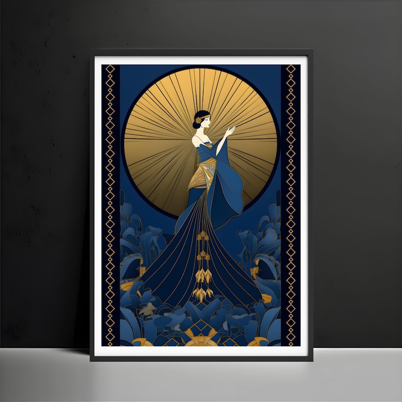 Art Deco Wall Art Print Luxury Art Deco Prints Gold Art Deco Etsy UK