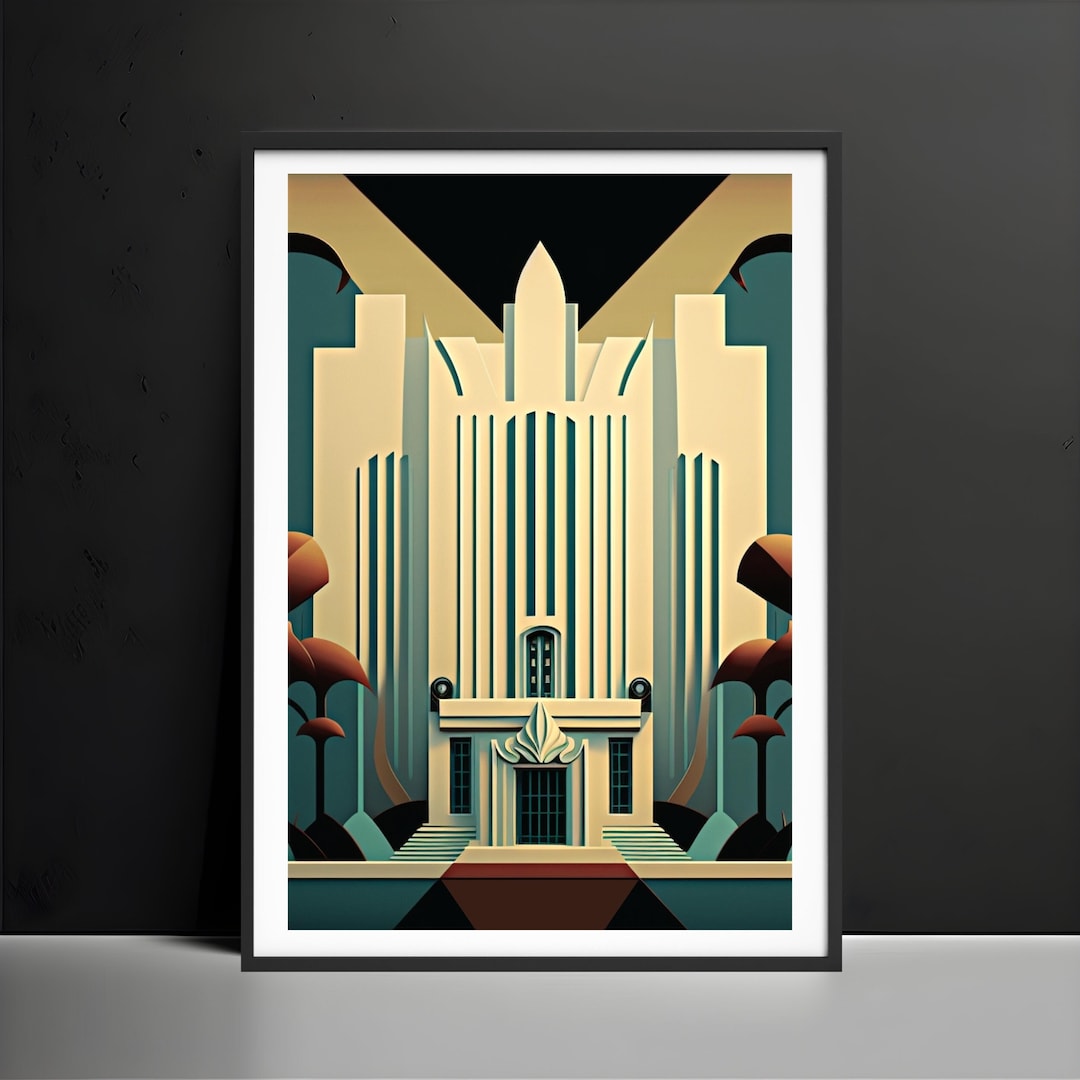 Art Deco Prints Futuristic Architecture Theatre Vintage Poster Wall Il 1080xN.4697108818 Eyp7