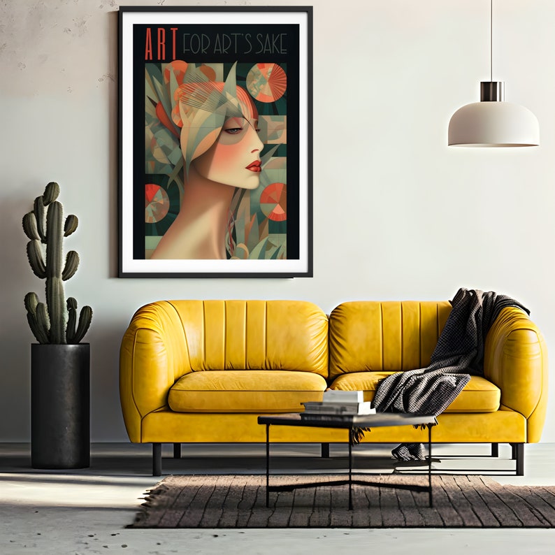 Art Deco Woman Portrait Poster, 1920s Jazz Age Magazine Print - Etsy