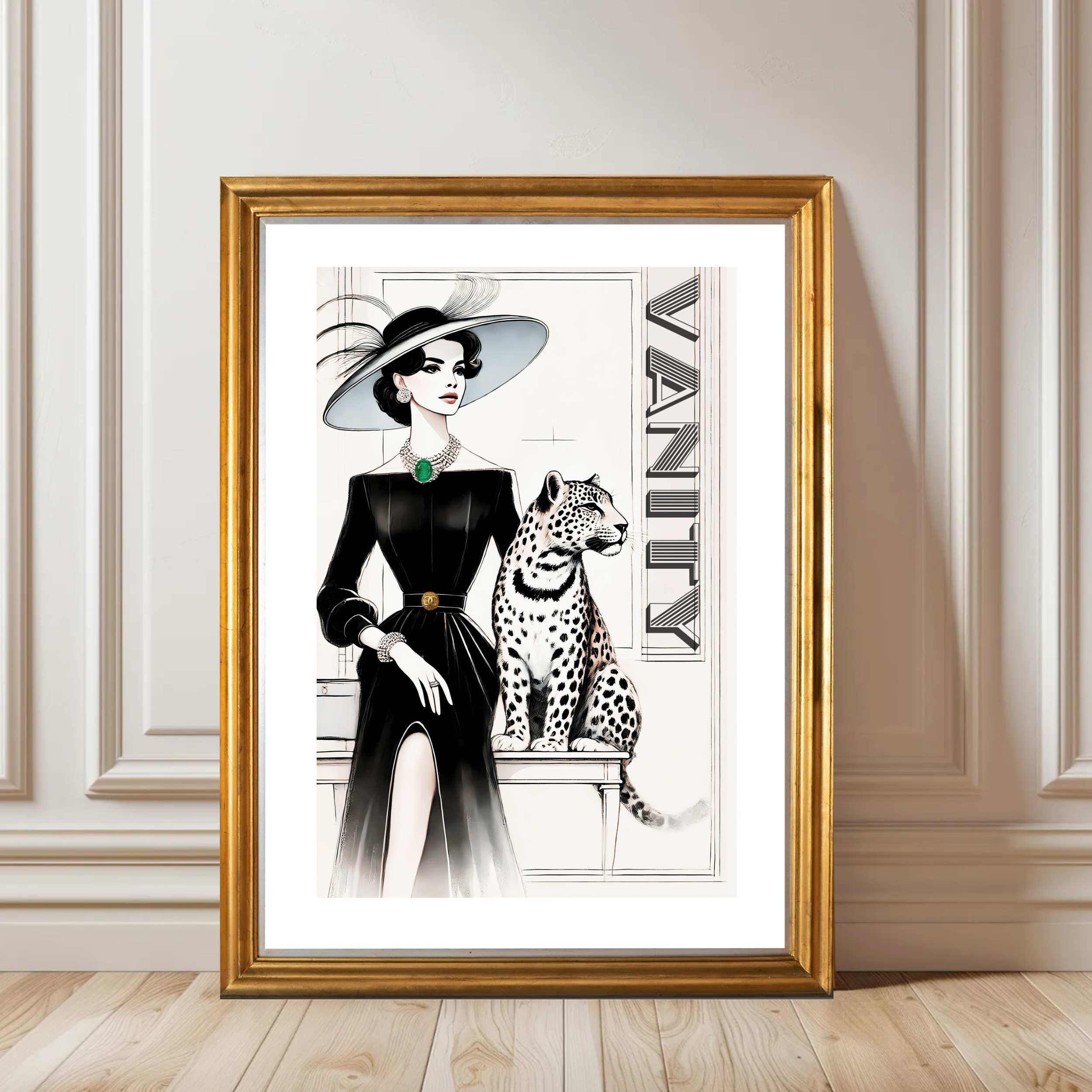 4261 Glam Fashion Female Vintage Pop Patterned Belt Portrait Wall Plaque, Vibrant Retro Glam Portrait Canvas, Colorful Pop Art Face  main image 3