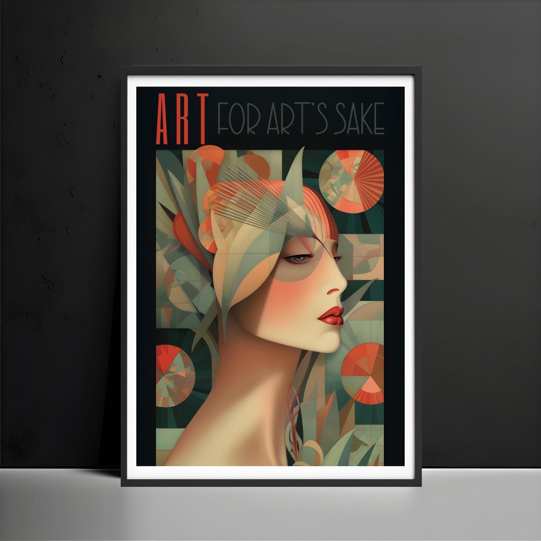 Art Deco Woman Portrait Poster, 1920s Jazz Age Magazine Print - Etsy