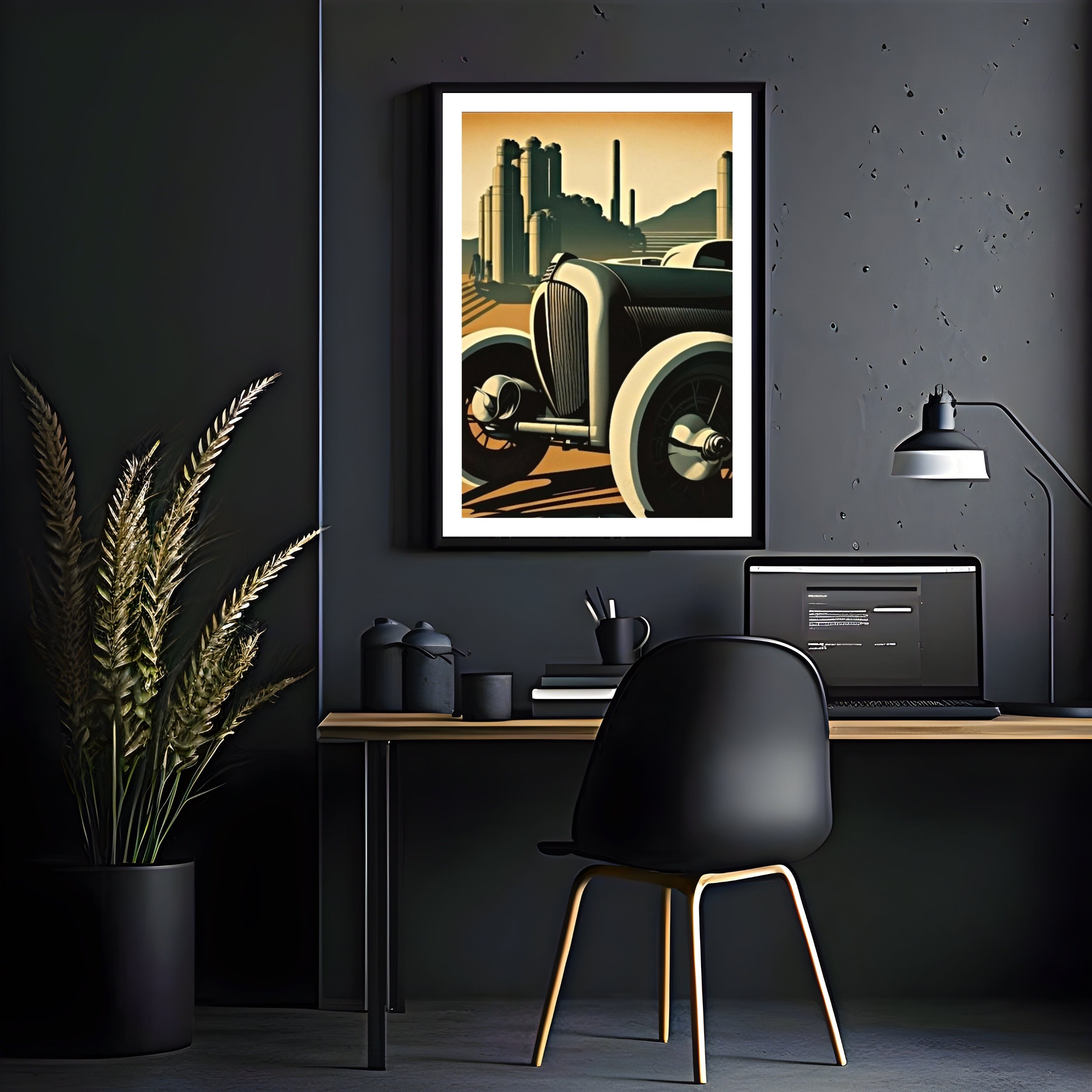 Vintage Car Art Deco Poster, 1920s Style Print - Etsy
