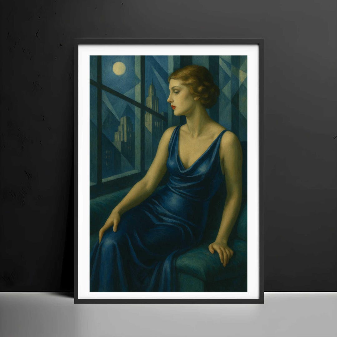 Art Deco Woman Portrait Print | 1920s Vintage Style Wall Art - Etsy