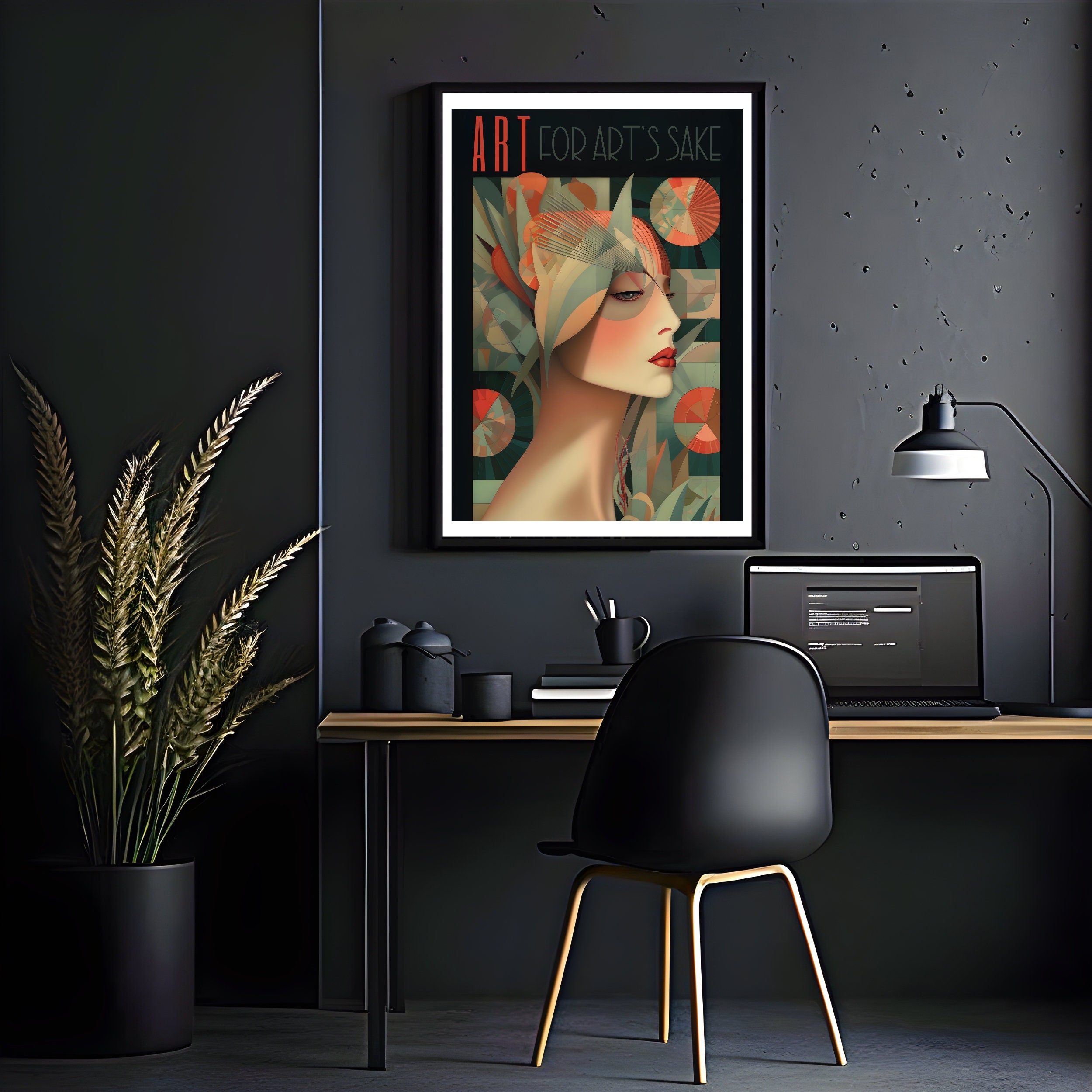 Art Deco Woman Portrait Poster, 1920s Jazz Age Magazine Print - Etsy UK