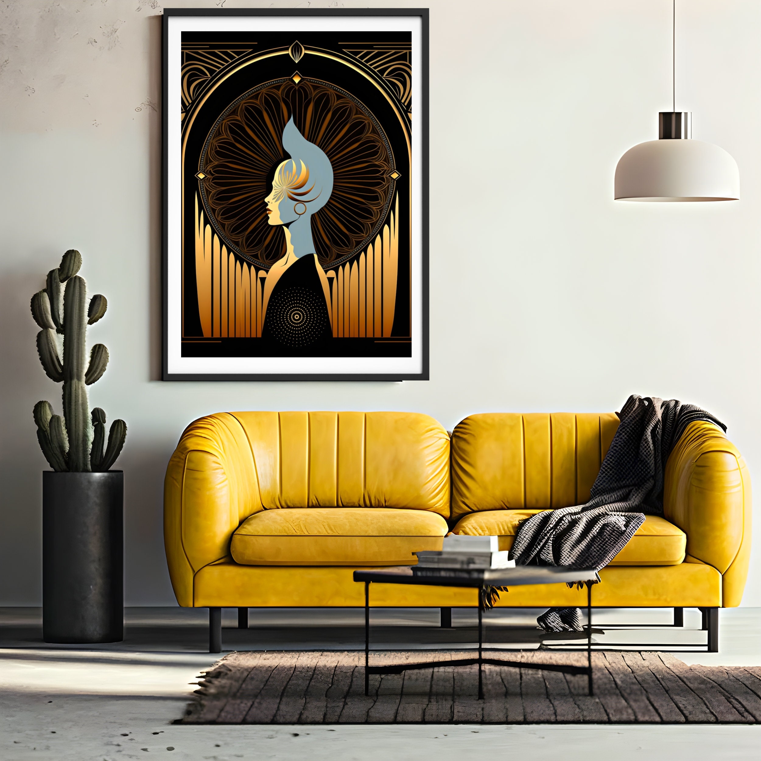Art Deco Wall Art Print, Luxury Art Deco Prints, Gold Art Deco Poster