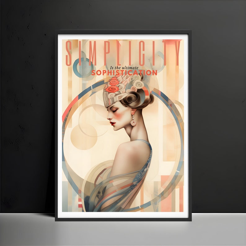 Art Deco Woman Portrait Print, 1920s Fashion Poster - Etsy
