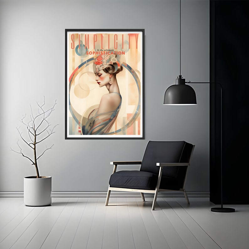 Art Deco Woman Portrait Print, 1920s Fashion Poster - Etsy