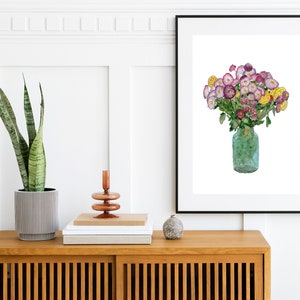 Flower Market Print: Abstract Floral Art (Digital Download)