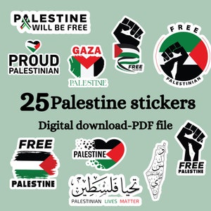 Gratis Palestina-stickers, Palestina Svg, Palestijnse Svg, gratis Palestina-shirt, Gaza-vrij, vlag van Palestina, kaart van Palestina, Palestijnse trots