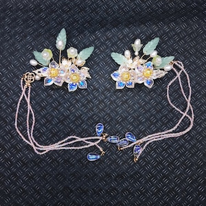 Iridescent Golden Chinese Hair Clips: Iridescent Hair Clip Asian Holographic Hair Clips Bridal Wedding Hair Accessories