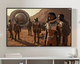 Africa Samsung Frame Art - Ethiopian Art Astronaut in space Art Afrofuturism for Samsung The Frame - Art for Samsung Frame TV