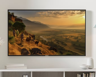 Majestic Ethiopian Rift Valley Mountains - Samsung Frame Art - Original Landscape Art for Samsung Frame TV -  Art for Samsung The Frame