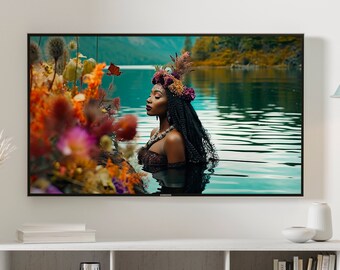 Africa Samsung Frame Art - African Art Mermaid Art for Samsung The Frame - Art for Samsung Frame TV