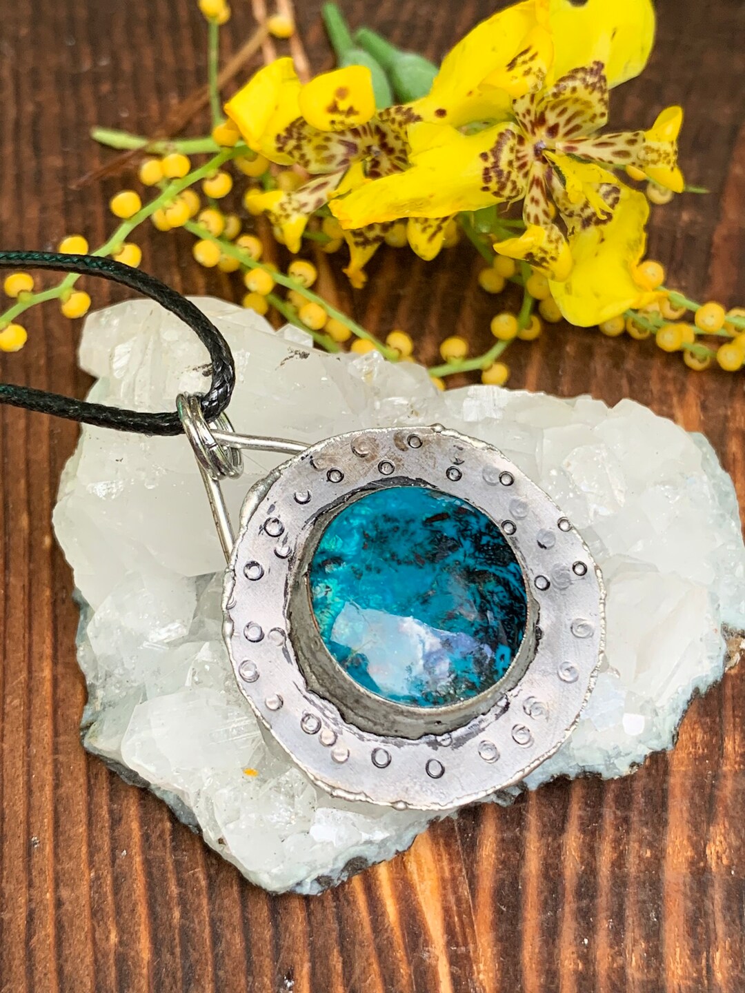 •SHATTUCKITE SPEAR TEAR - 2• silver dangle earrings