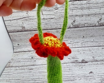 Crochet Flower Chapstick Holder