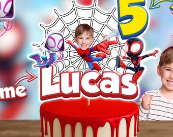 Spidey Spiderman Kuchen Topper | Druckbar | Spinnenmann | Personalisiert | Individuell