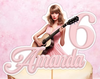 Taylor Birthday Cake Topper: Eras Theme, Personalized (Digital Download)