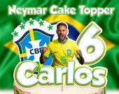 NEYMAR Cake Topper, Neymar Happy Birthday, Neymar Brasil 