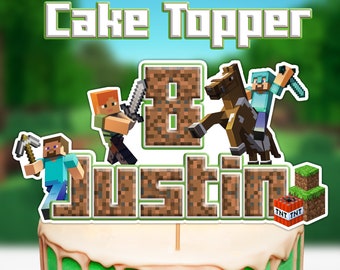 Gamer Birthday Cake Topper (Digital)