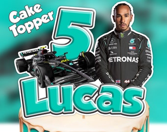 Personlig Formel 1-tårtdekoration: F1-racingtema (digital fil)