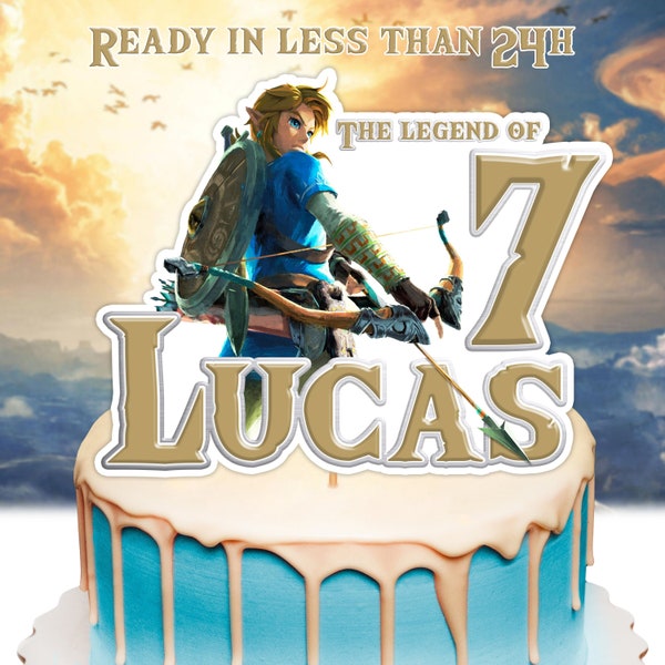 Décoration de gâteau numérique personnalisée The Legend Of Zelda