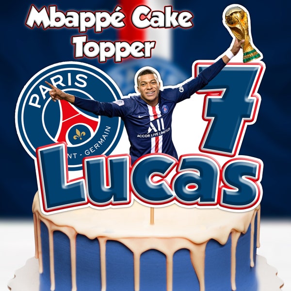 MBAPPÉ Gâteau numérique, gâteau de fête d'anniversaire, gâteau numérique