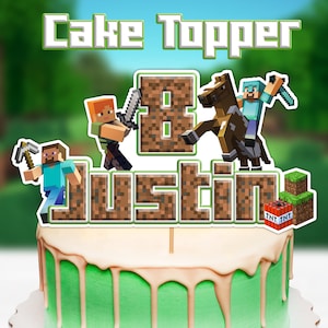 Birthday Cake Topper, Gamer Cake Topper, Digital Cake Topper